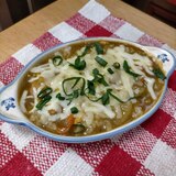 カレー鍋の残り♪リメイク☆和風焼きカレー風～♡